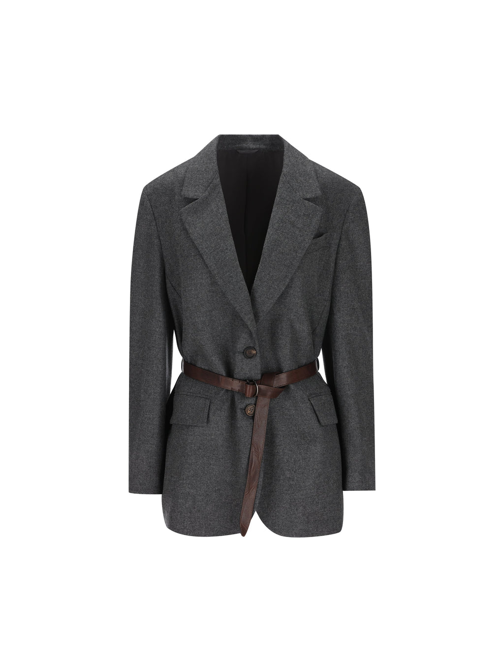 Brunello Cucinelli Women's Wool Blazer in Dark Grey - view 1