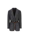 Brunello Cucinelli Women's Wool Blazer in Dark Grey - view 1