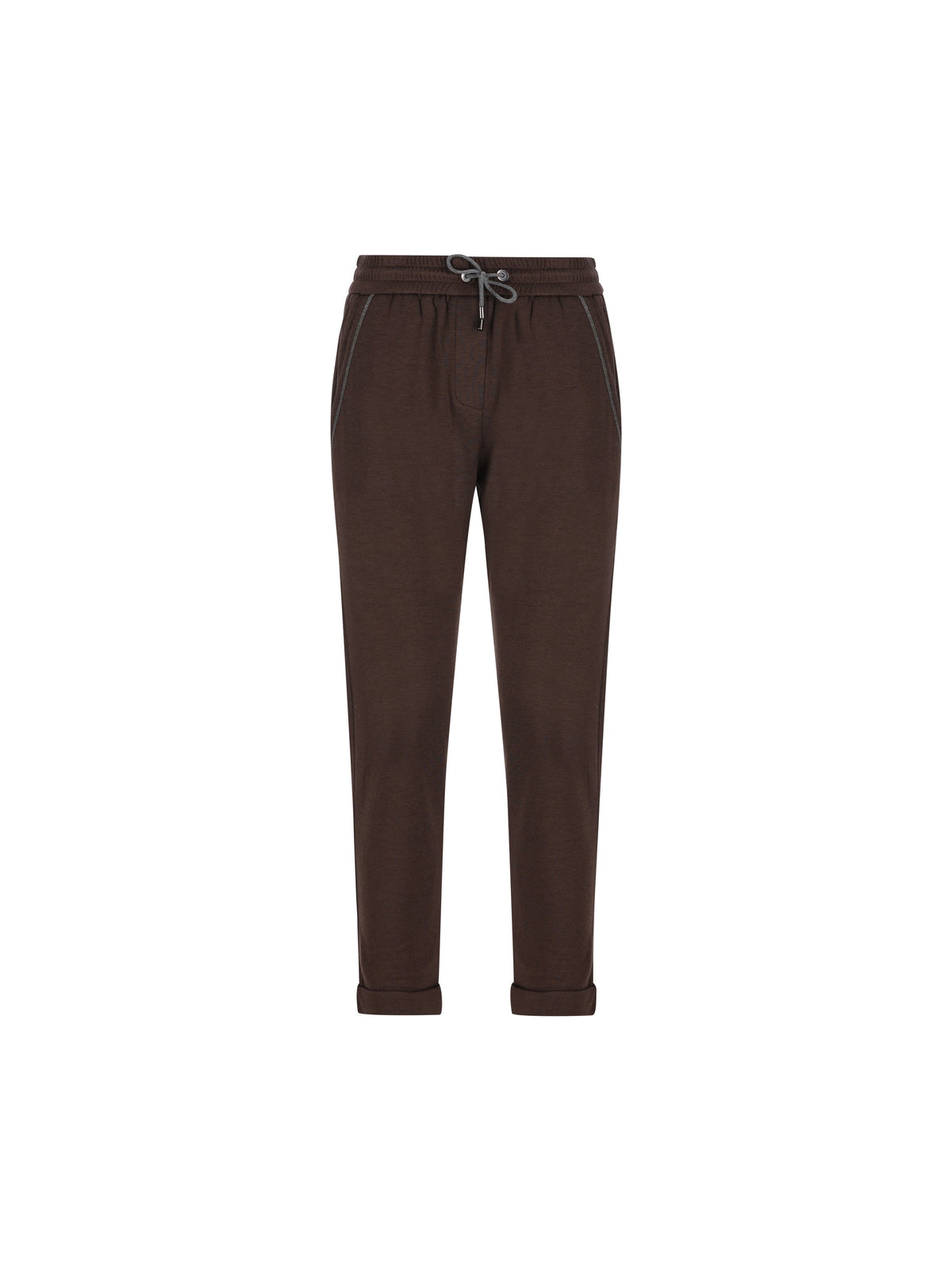Brunello Cucinelli Women's Cotton Jogging Pants in Brown - view 1