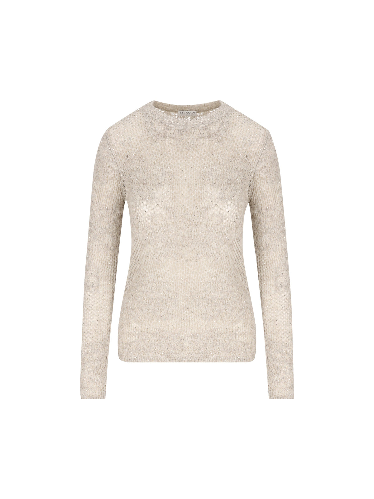 Brunello Cucinelli Women's Mohair Lace Jumper in Ivory - view 1