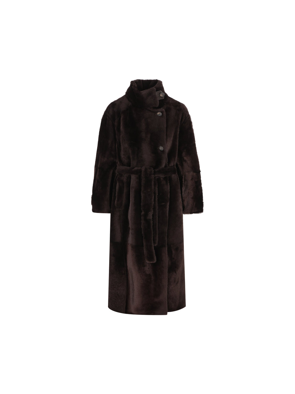 Brunello Cucinelli Women's Shearling Coat in Brown - view 1