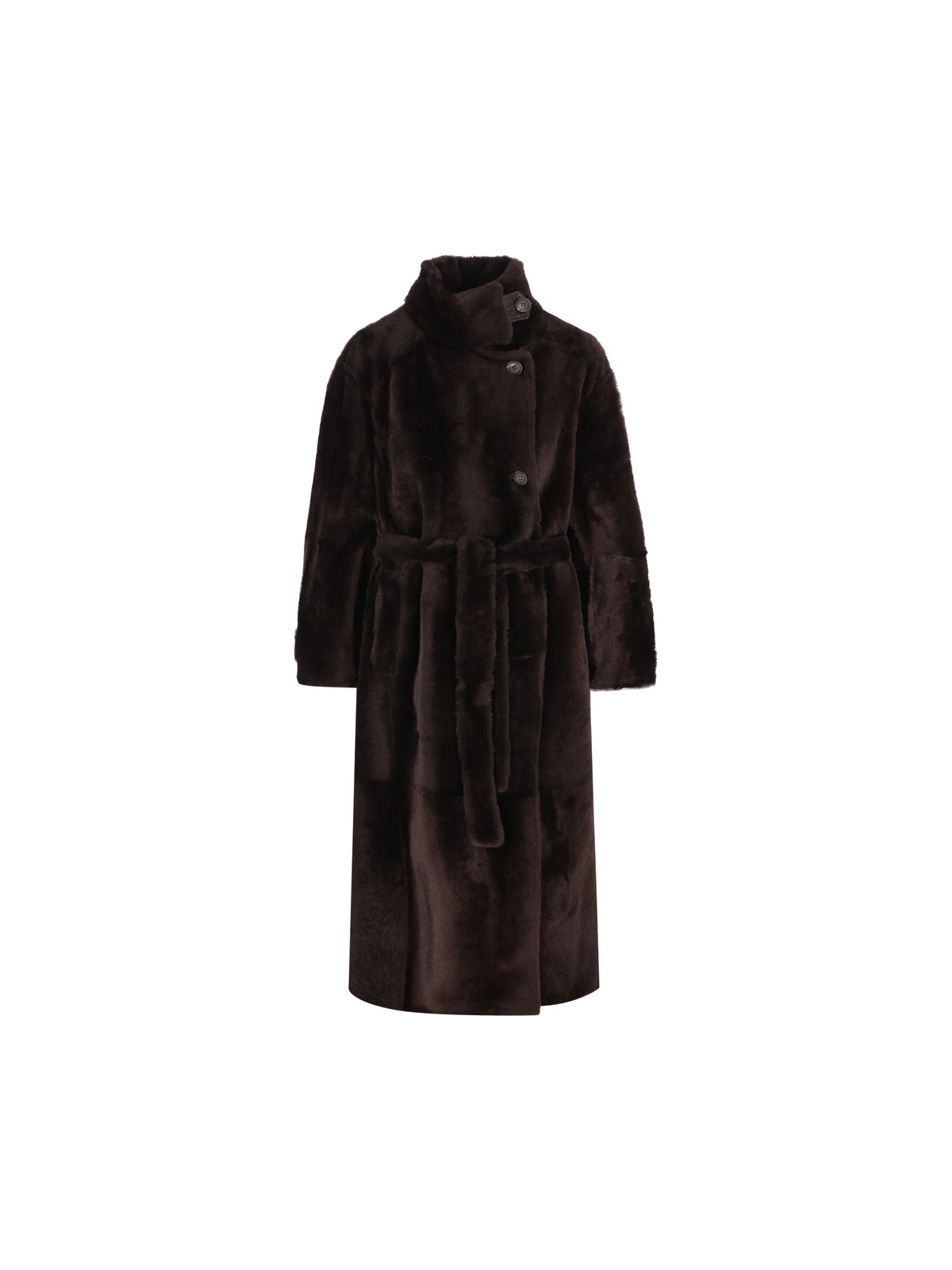 Brunello Cucinelli Women's Shearling Coat in Brown - view 1
