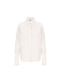 Burberry Women's Ruffled Cotton Shirt in White - view 1