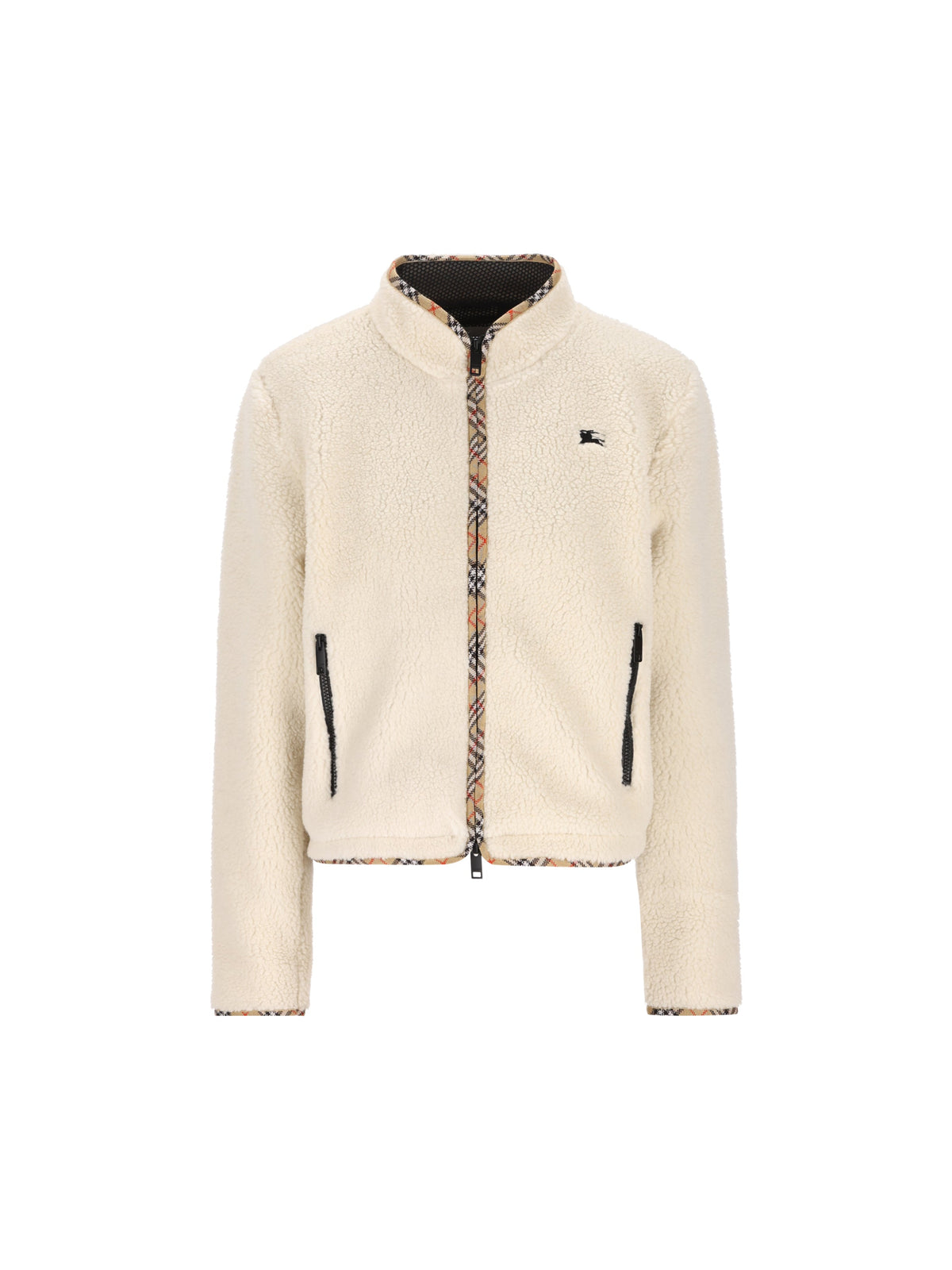 Burberry Women's Cropped Fleece Jacket in Beige - view 1