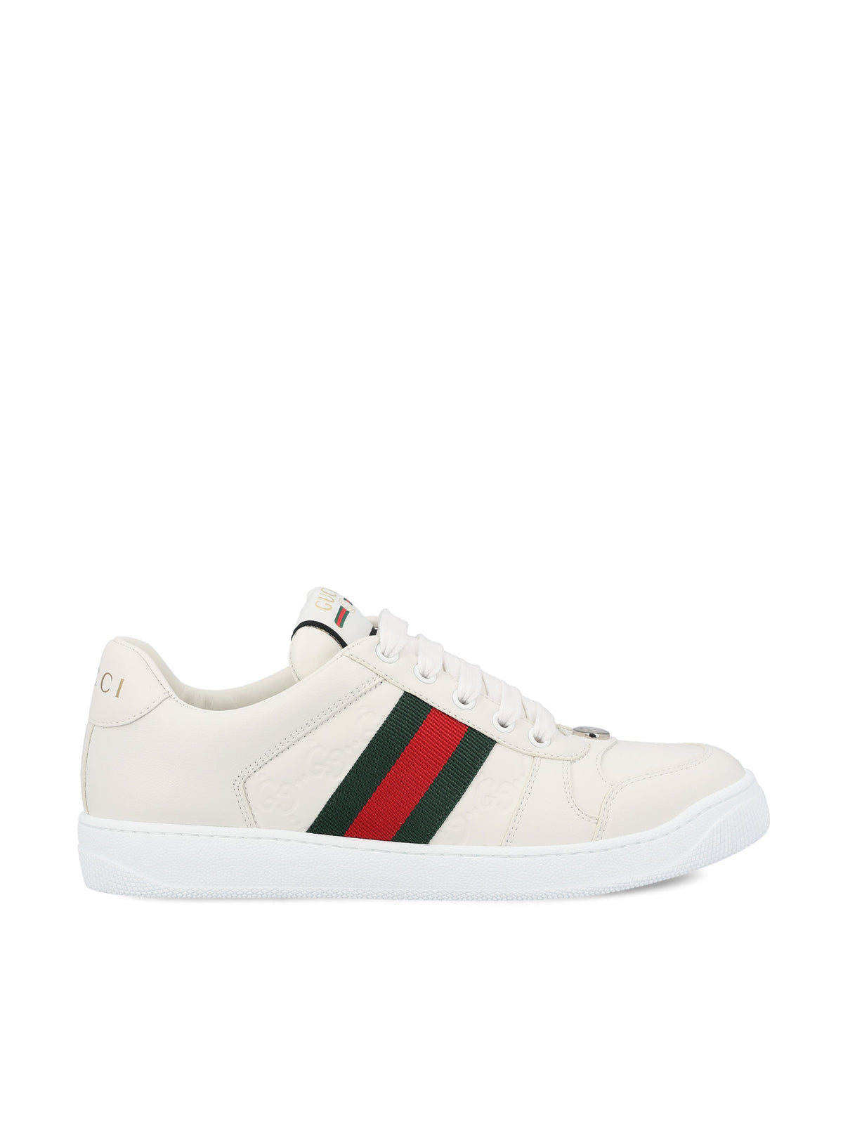 Gucci Women's Screener Leather Sneakers in White - view 1