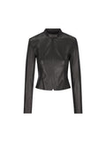 Gucci Women's Cropped Leather Jacket in Black - view 1