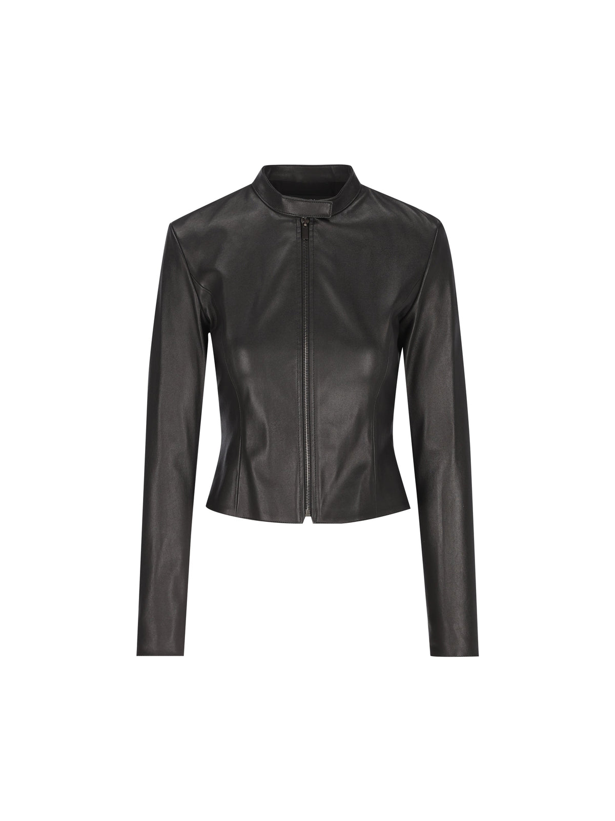 Gucci Women's Cropped Leather Jacket in Black - view 1