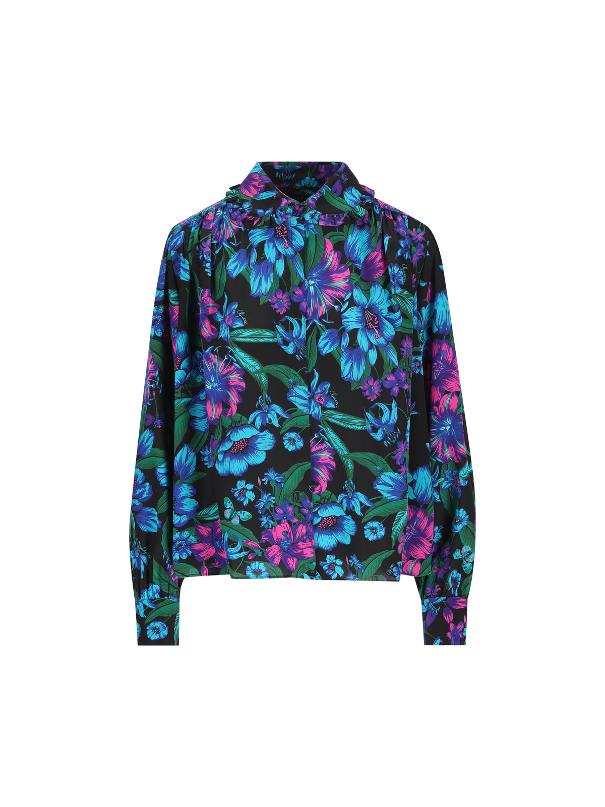 Gucci Women's Floral Silk Shirt in Multicolour - view 1