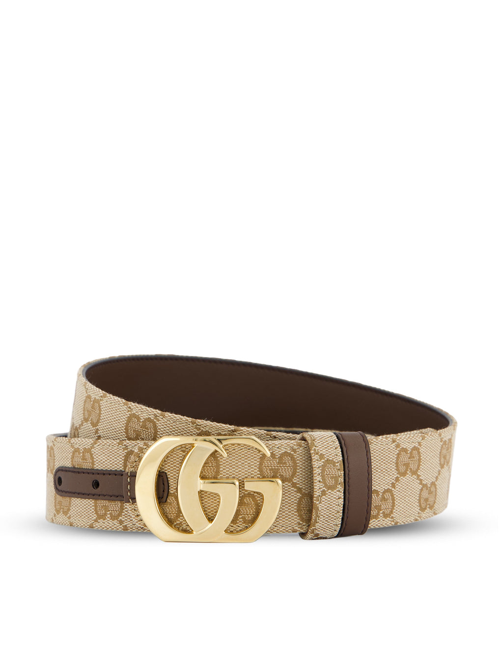 Gucci Women's Reversible Canvas Belt in Beige and Brown - view 1
