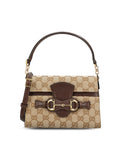 Gucci Women's Horsebit Duomo GG Canvas Bag in Beige - view 1