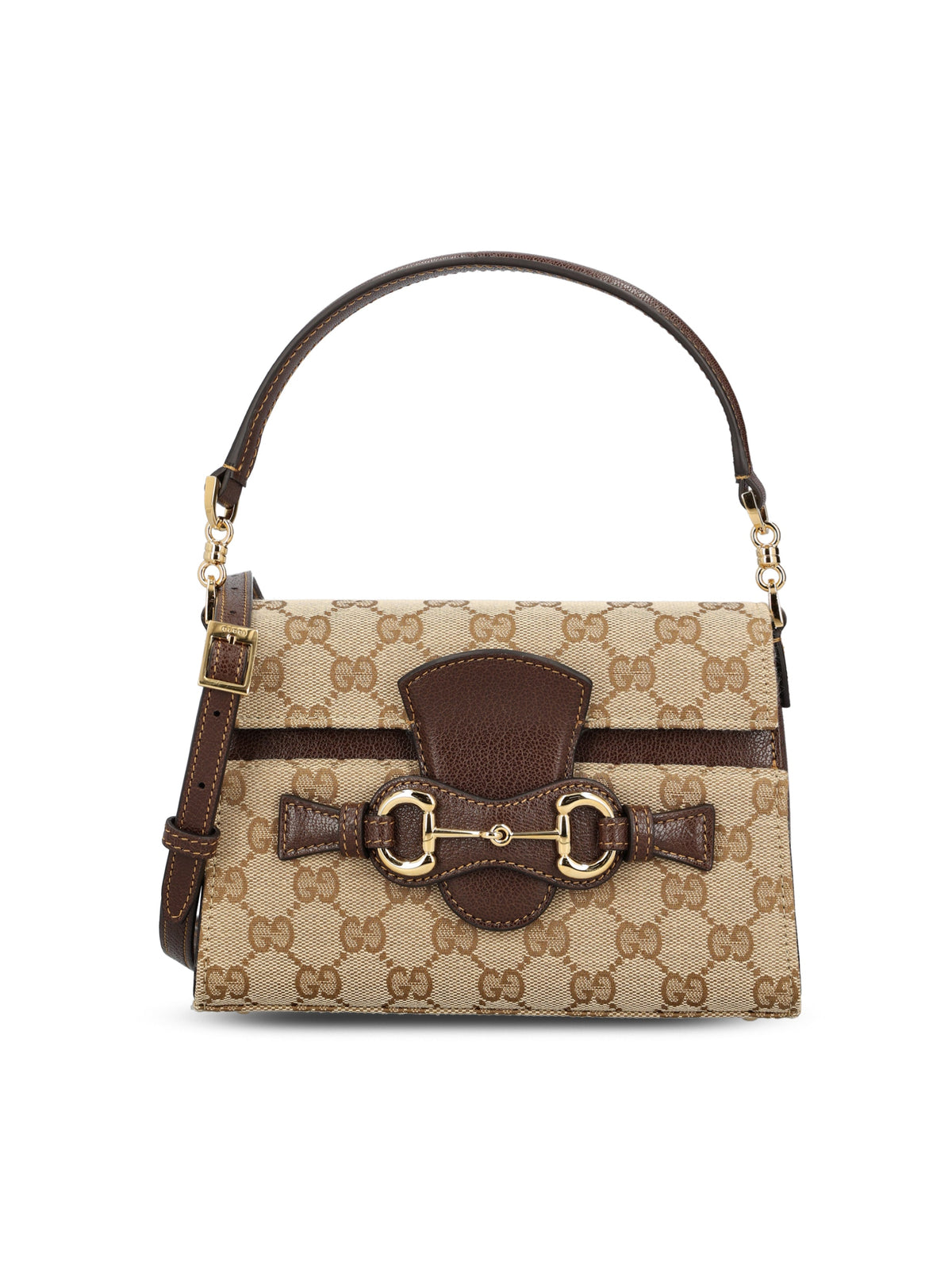 Gucci Women's Horsebit Duomo GG Canvas Bag in Beige - view 1