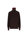Loewe Women's Wool Zip Jumper in Brown - view 1