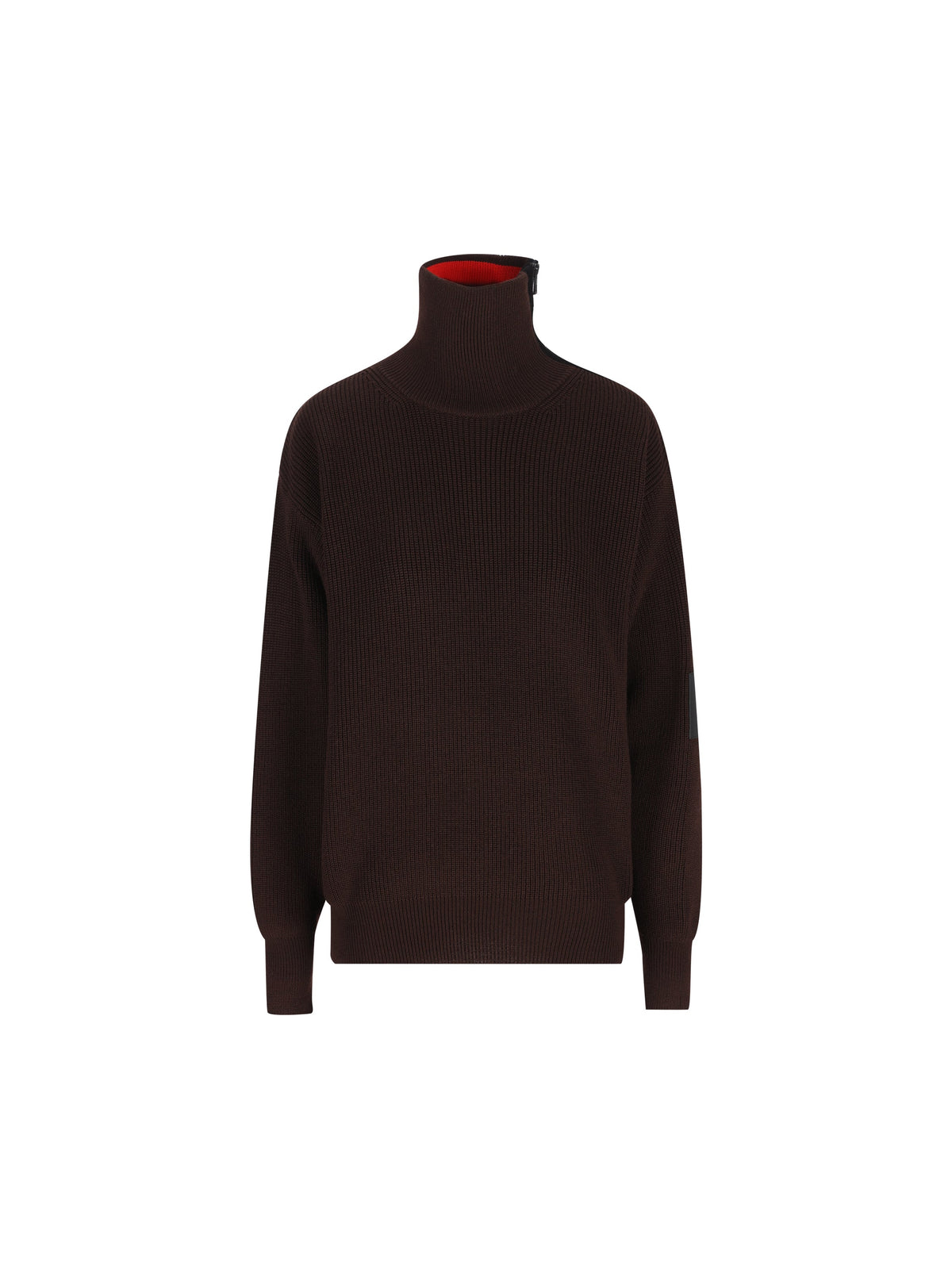 Loewe Women's Wool Zip Jumper in Brown - view 1