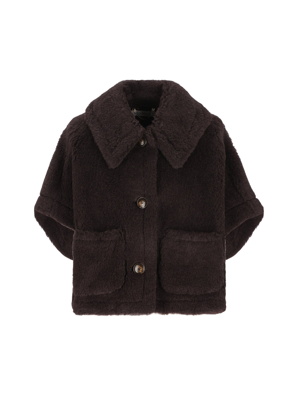 Max Mara Women's Teddy Alpaca Cape in Brown - view 1