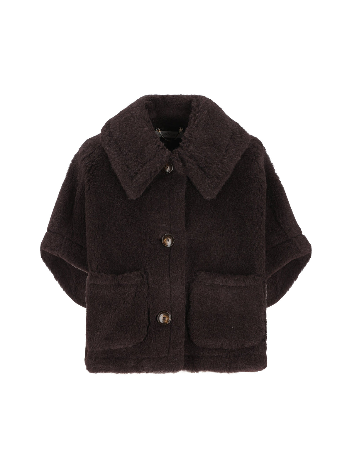 Max Mara Women's Teddy Alpaca Cape in Brown - view 1
