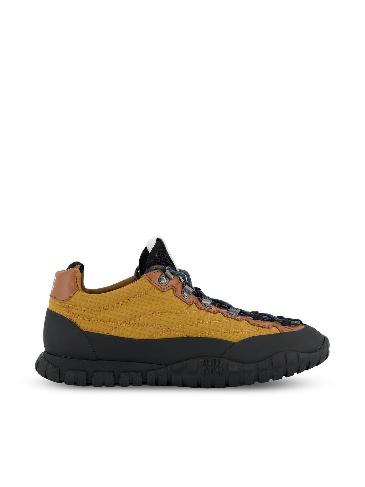Miu Miu Women's Mesh Trekking Sneakers in Mustard - view 1