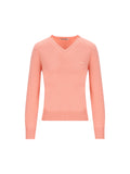 Miu Miu Women's Virgin Wool V-Neck Jumper in Apricot - view 1