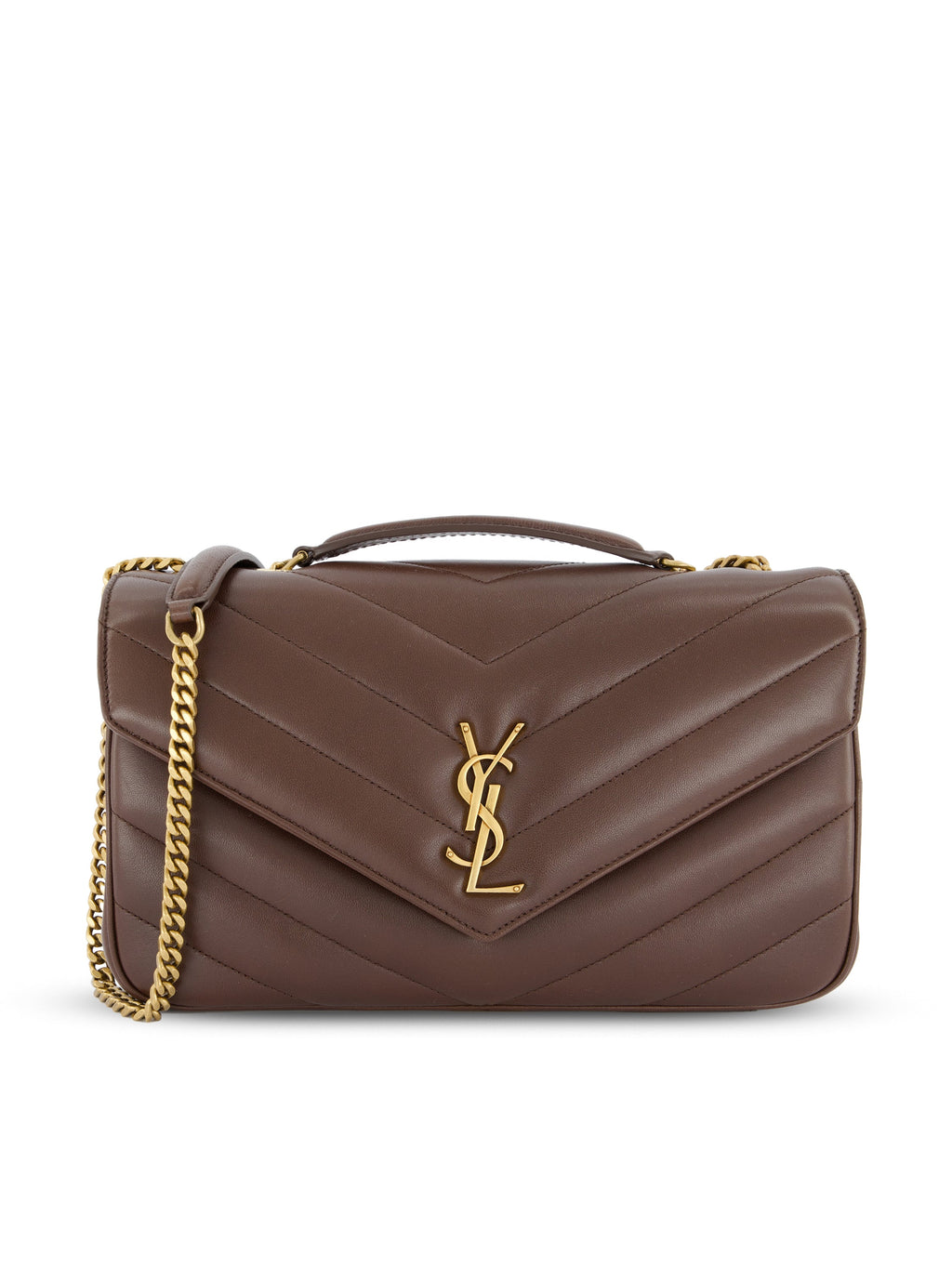 Saint Laurent Women's Loulou Medium Leather Bag in Brown - view 1