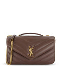 Saint Laurent Women's Loulou Medium Leather Bag in Brown - view 1