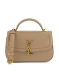 Saint Laurent Women's Solferino Mini Leather Bag in Beige - view 1