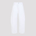 Alaia Women's Rodeo Light White Denim Trousers in Blanc - image 1