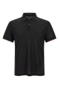 Gucci Men's Web Detail Silk Jersey Polo in Black - image 1