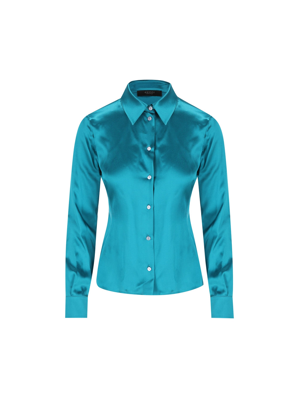 Gucci Women's Silk Satin Shirt in Light Blue - view 1