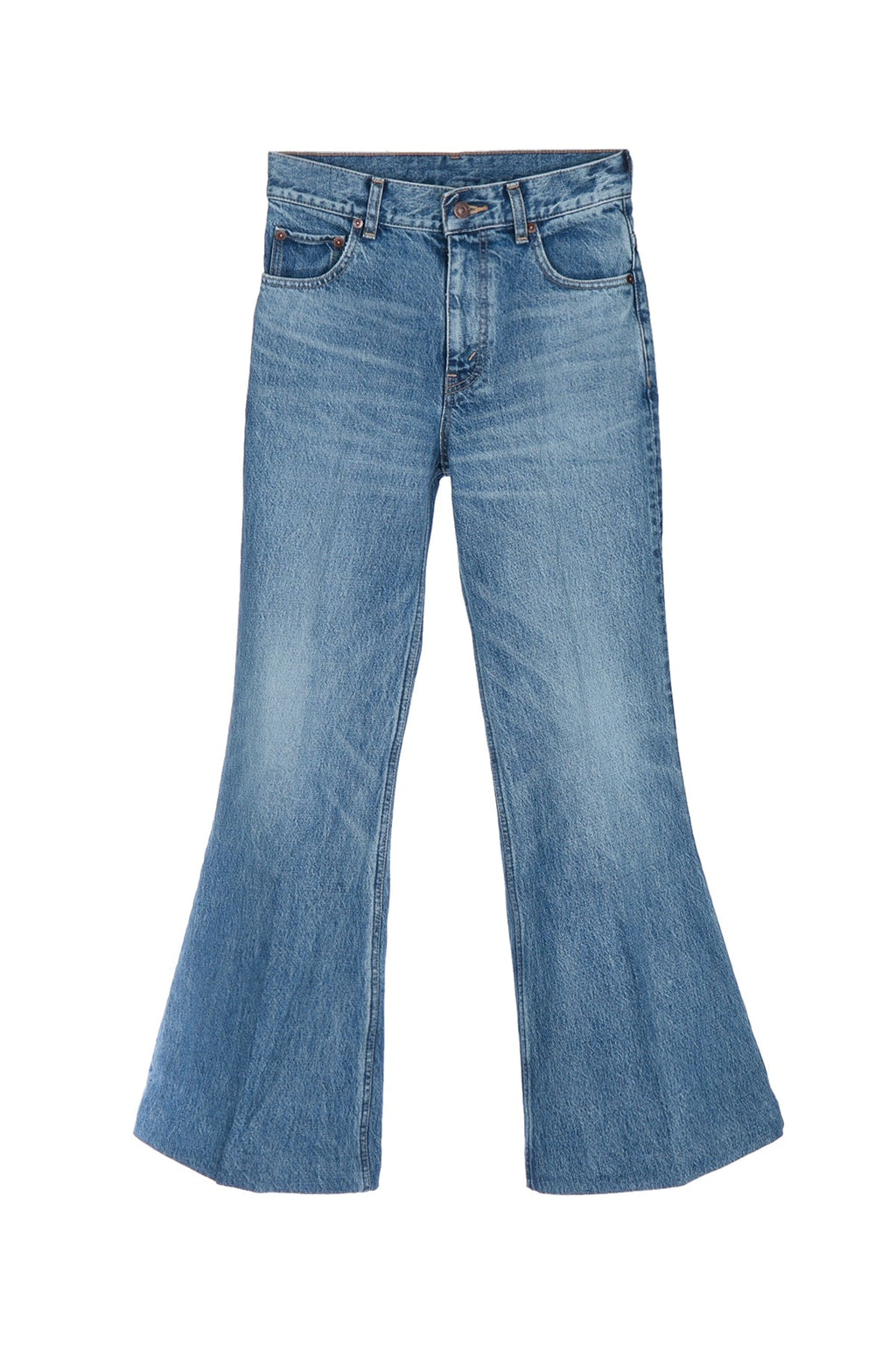 Celine Women's Denim Flare Jeans in Light Blue - image 1