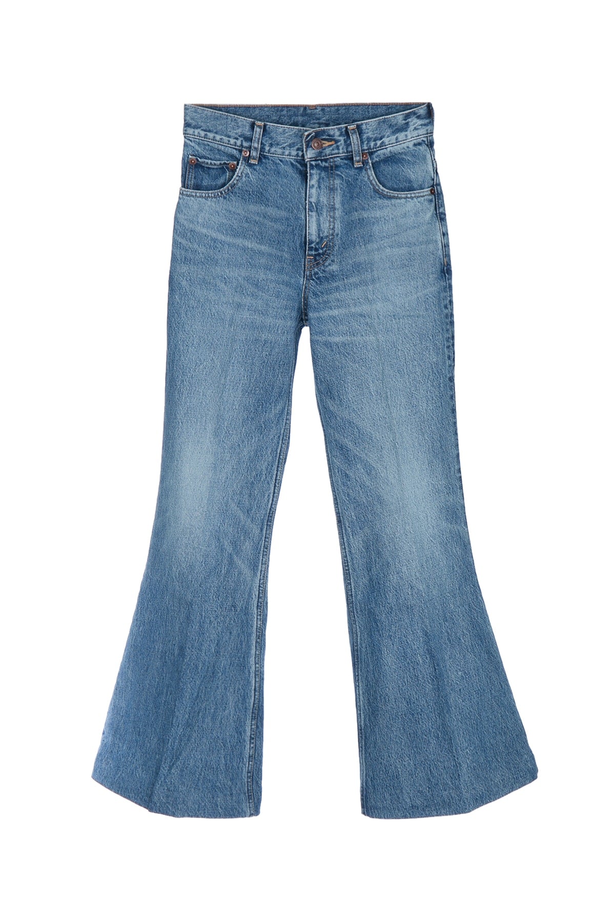 Celine Women's Denim Flare Jeans in Light Blue - image 1