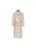 Brunello Cucinelli Women's Cashmere Belted Coat in Ivory - view 1