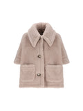 Max Mara Women's Teddy Alpaca Cape in Beige - view 1