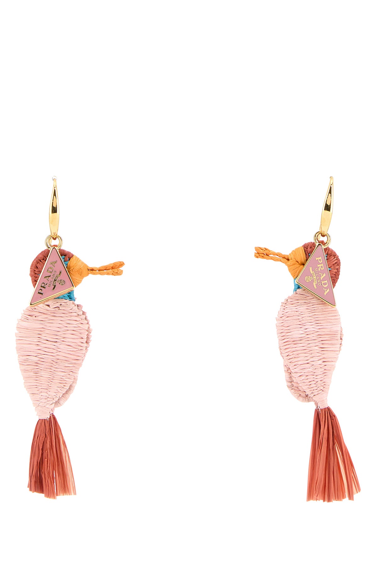 Prada Women's Raffia Earrings in Multicolour - image 1