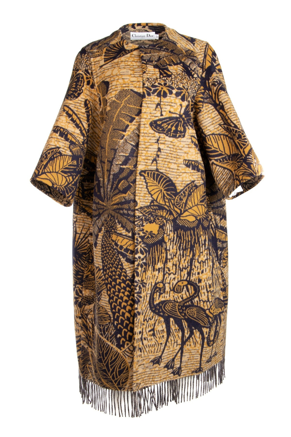 Dior Women's Printed Fringed Coat in Gold - image 1