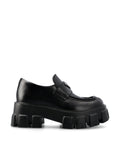 Prada Women's Monolith Brushed Leather Loafers in Black - view 1