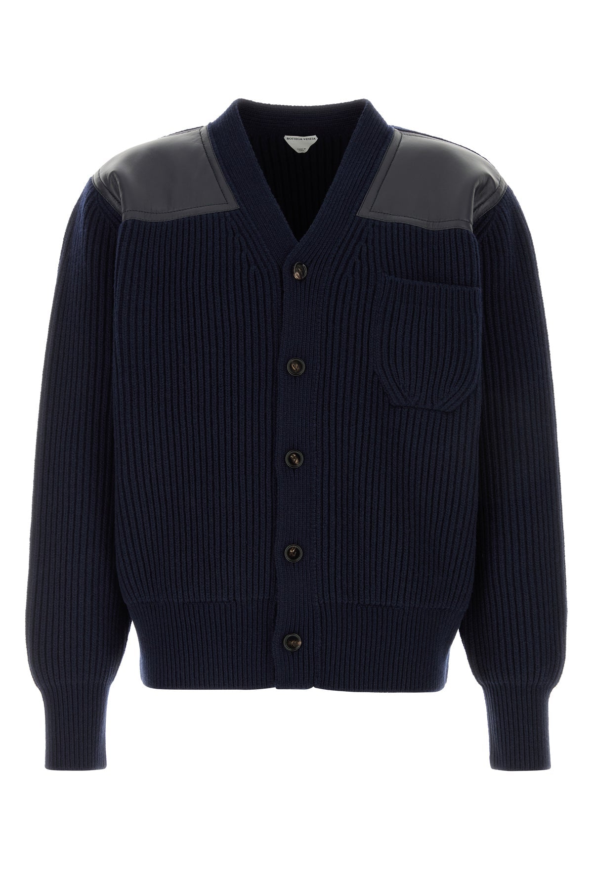 Bottega Veneta Men's Wool Blend Cardigan in Navy Blue - image 1
