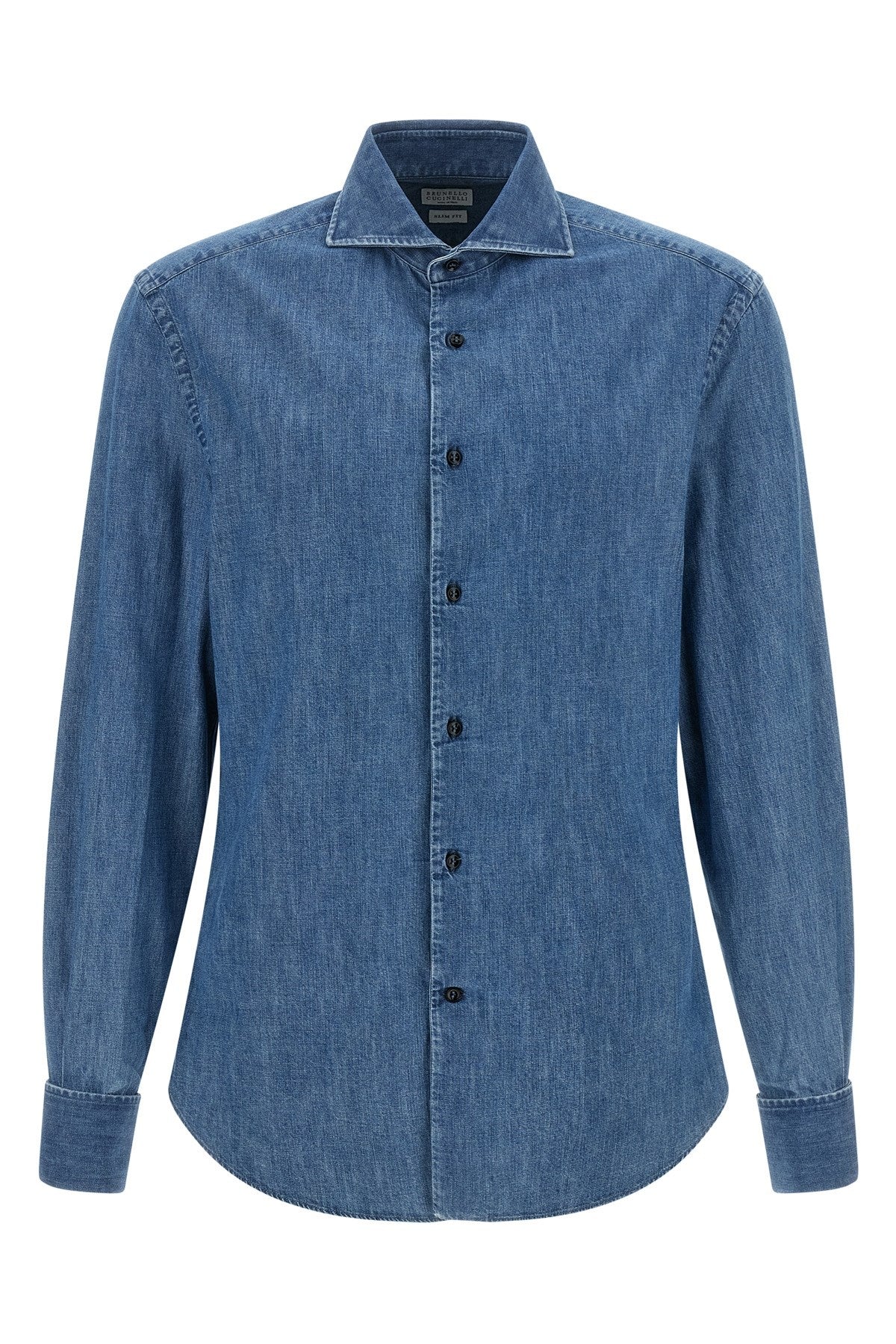 Brunello Cucinelli Men's Denim Shirt in Blue - view 1