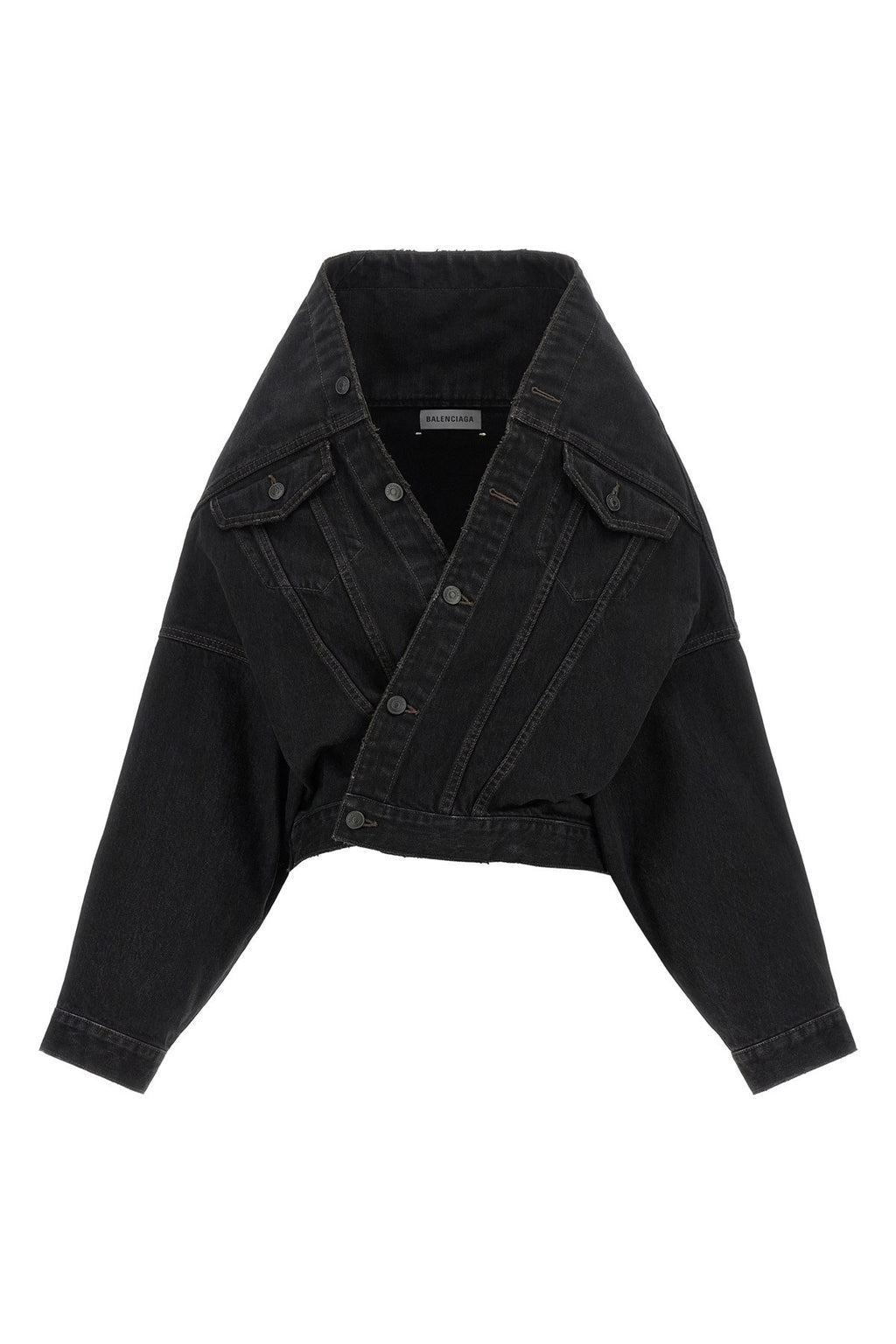 Balenciaga Women's Wrap Jacket in Black Cotton - view 1