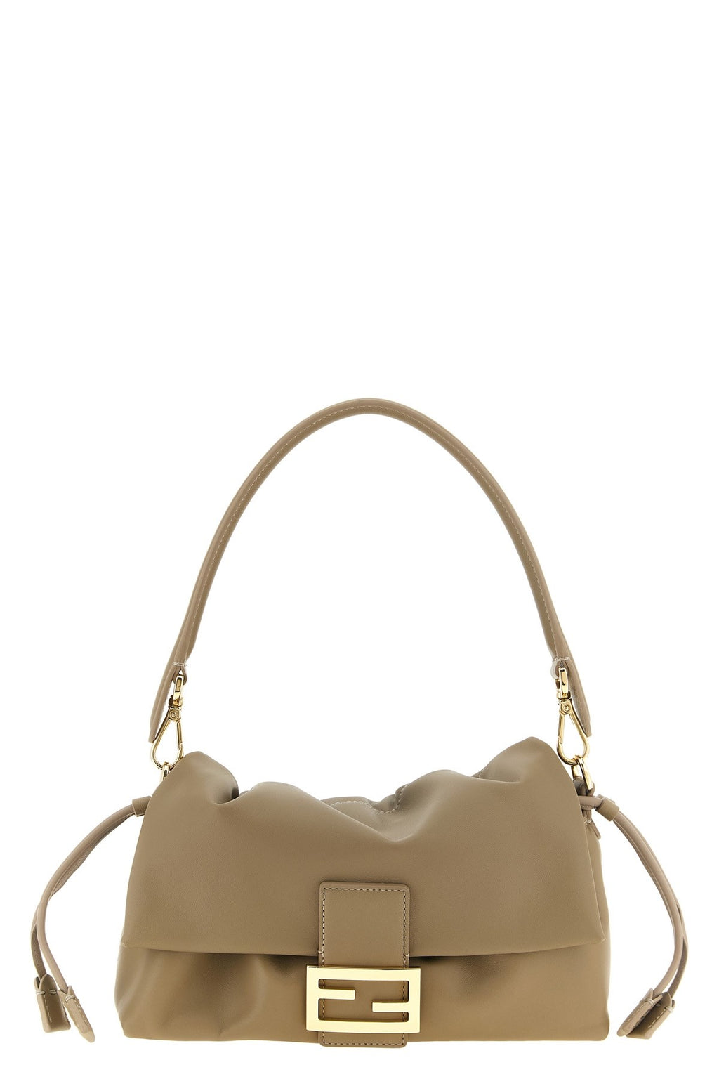 Fendi Women's Baguette Soft Media Bag in Beige Leather - view 1