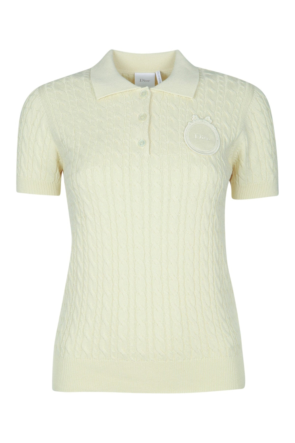 Dior Women's Cable Knit Polo in Cream - image 1