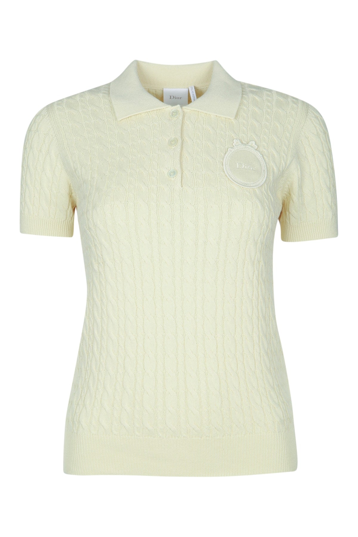 Dior Women's Cable Knit Polo in Cream - image 1