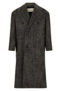 Ami Paris Men's Double-breasted Coat in Black Wool - view 1