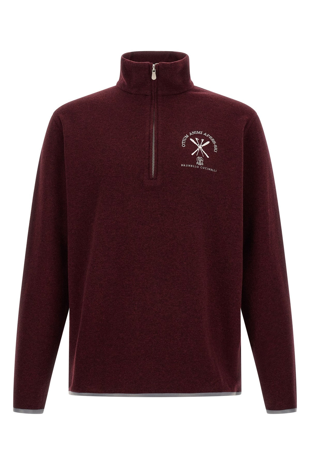 Brunello Cucinelli Men's Sweatshirt in Bordeaux Wool - view 1
