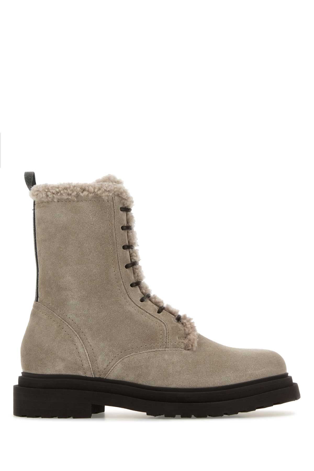 Brunello Cucinelli Women's Suede Ankle Boots in Beige - image 1