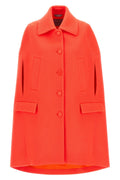 Balenciaga Women's Cape Coat in Orange Wool - view 1