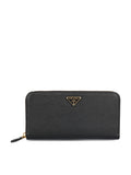 Prada Women's Saffiano Leather Zip Wallet in Black - view 1
