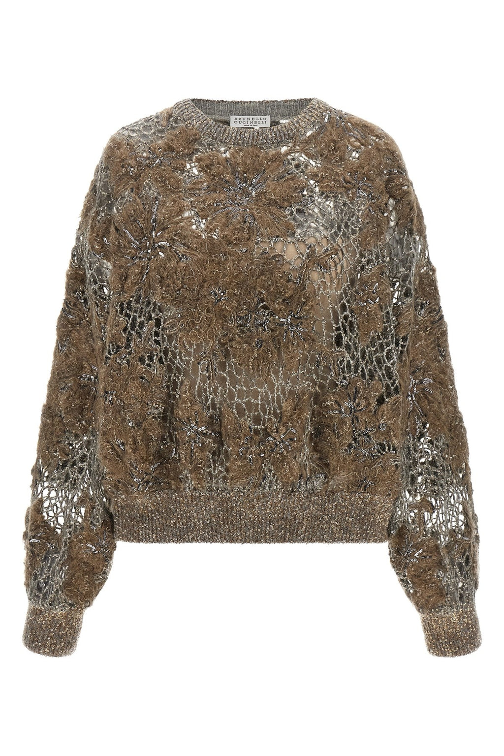 Brunello Cucinelli Women's Wool Sweater in Beige - view 1