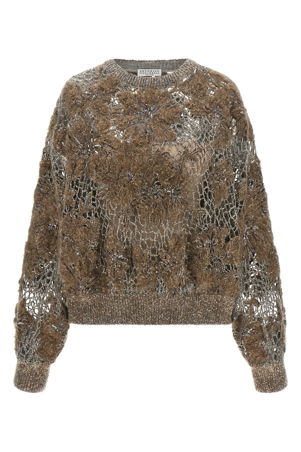 Brunello Cucinelli Women's Wool Sweater in Beige - view 1