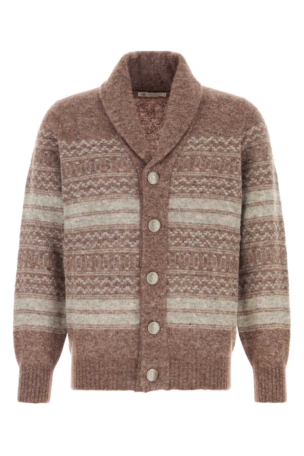 Brunello Cucinelli Men's Shawl Cardigan in Brown - image 1