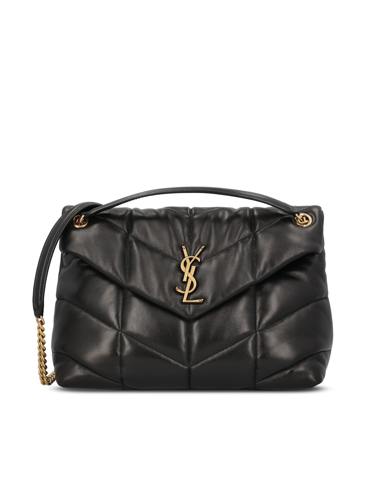 Saint Laurent Women's Leather Puffer Bag in Black - view 1