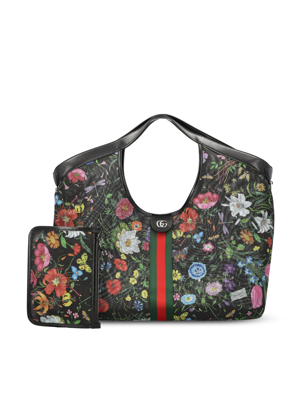 Gucci Women's Flora Mesh Large Tote in Black - view 1